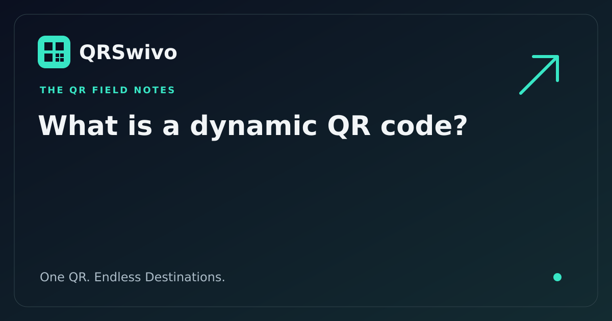 What is a dynamic QR code? — QRSwivo field notes