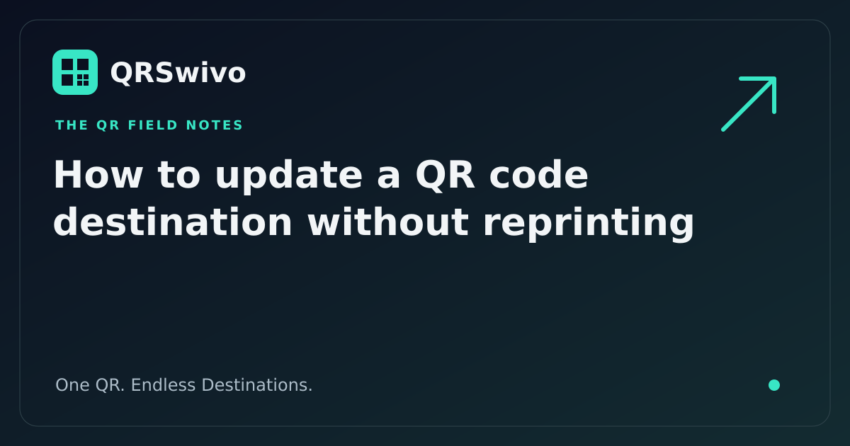 How to update a QR code destination without reprinting — QRSwivo field notes